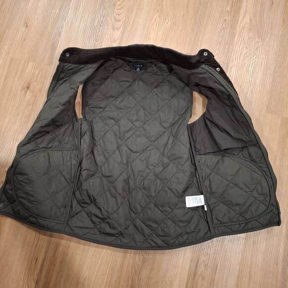 J. Crew Sussex Quilted Vest with PrimaLoft (Deep Olive) XS - Picture 3 of 5